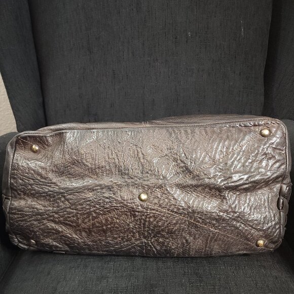 Civico 93 Large Brown Woven Leather Tote Bag Made In Italy - Picture 6 of 9